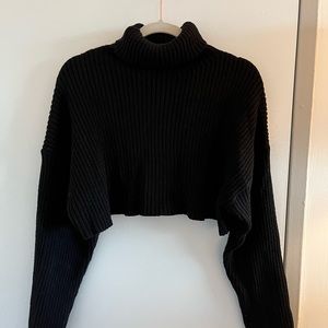 Cropped Turtle Neck Sweater